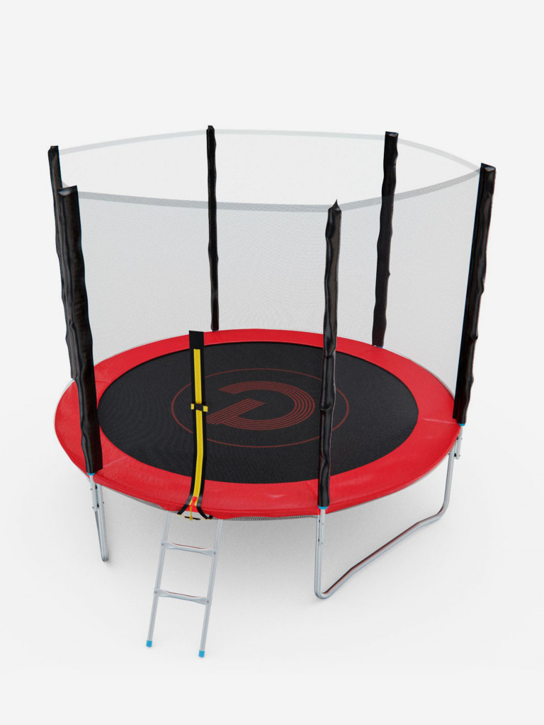 Батут с сеткой DFC PELPO 8ft с лестницей, RED