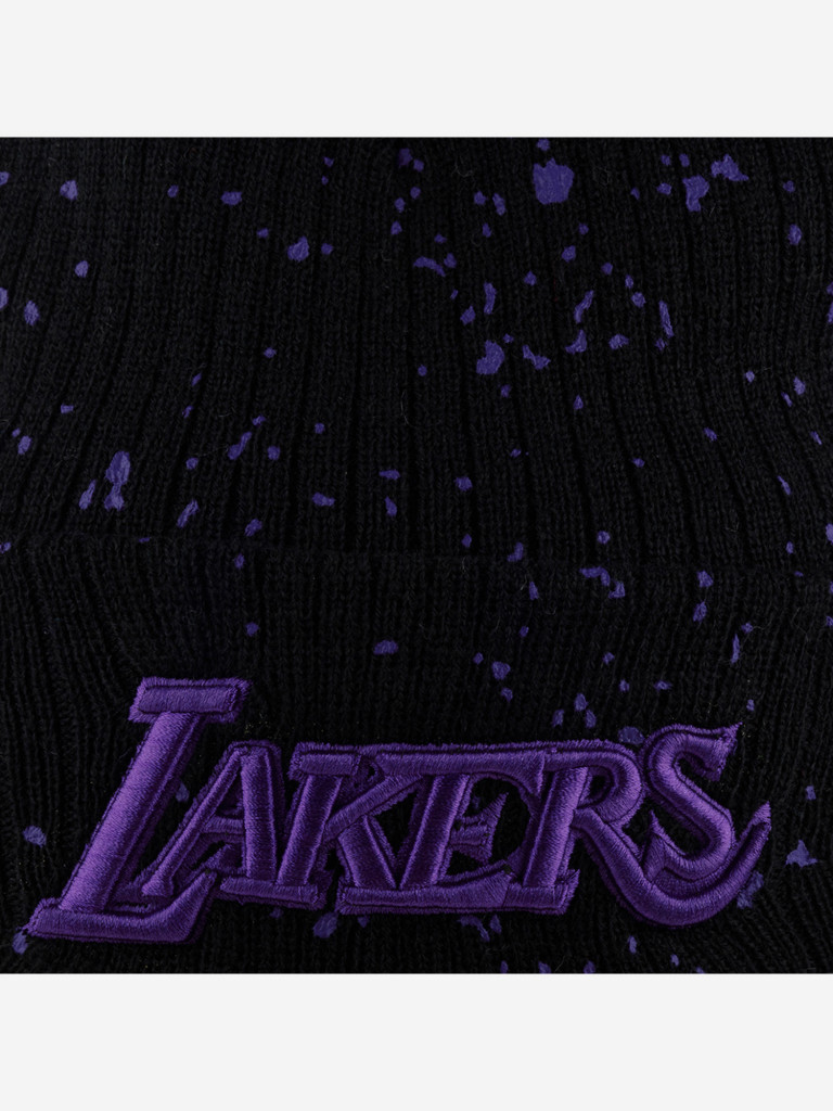 Шапка с отворотом MITCHELL NESS HCFK5815-LALYYPPPBLCK Los Angeles Lakers NBA (черный)