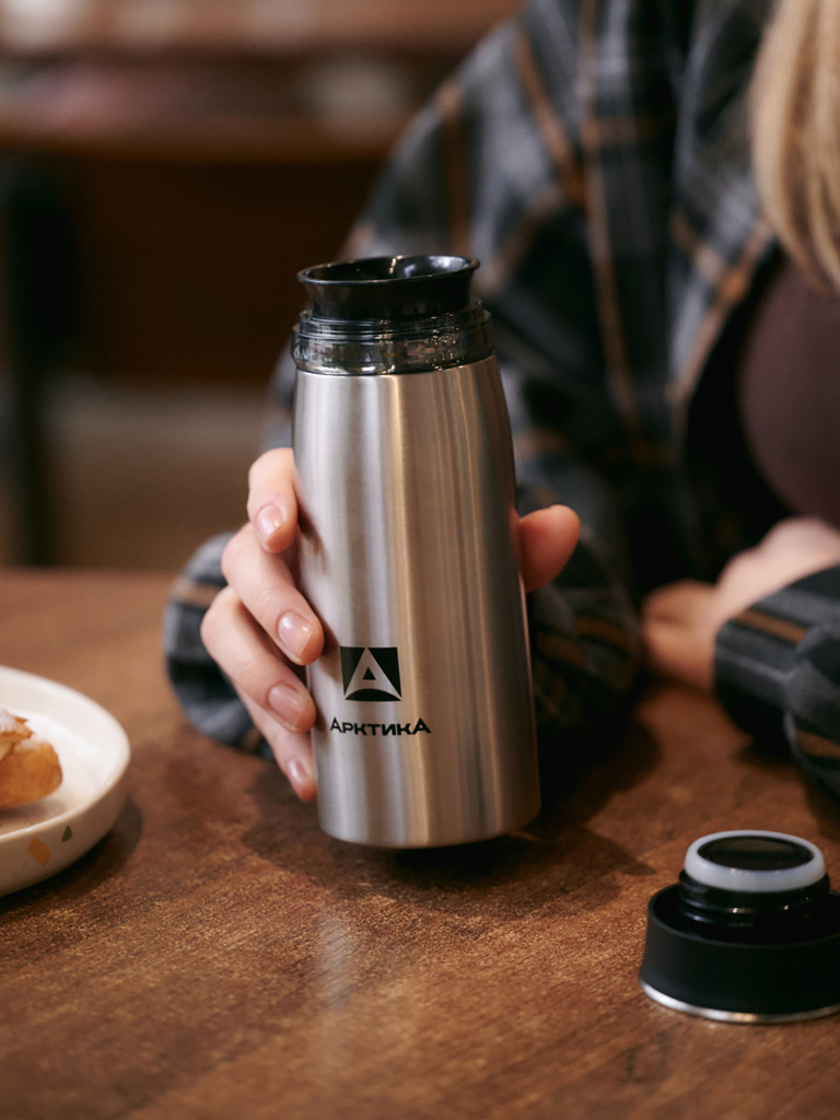 Термокружка Арктика 715 с ситечком 320 мл, сталь