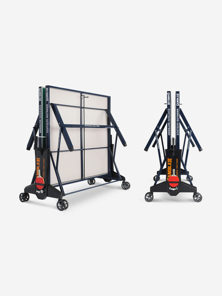 Стол теннисный всепогодный, для улицы, для дачи, для школы GAMBLER Edition Outdoor Зеленый, профессиональный, складной, с встроенной сеткой и колесами