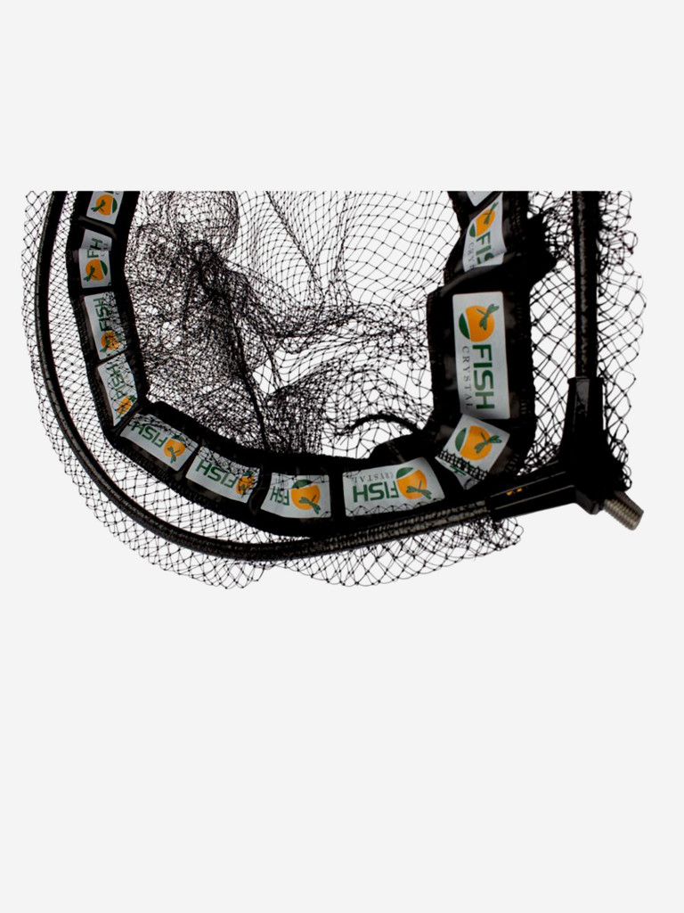 Голова для подсачека сетка чёрная леска, ячейка 7 мм, рамка карбон