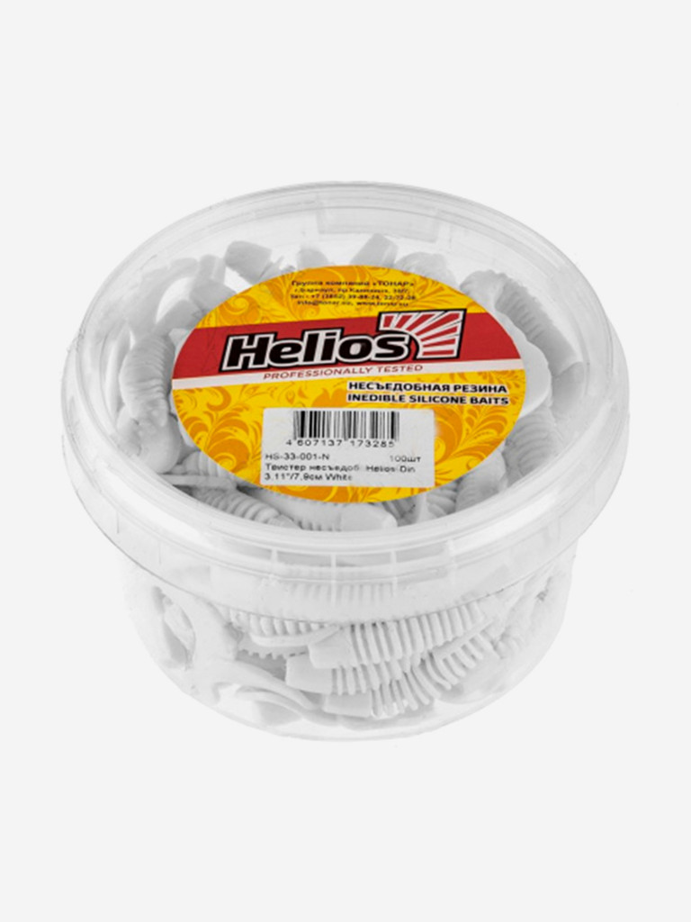 Мягкая приманка Helios Din, 3,11" / 7,9 см, White, 100 штук (HS-33-001-N)