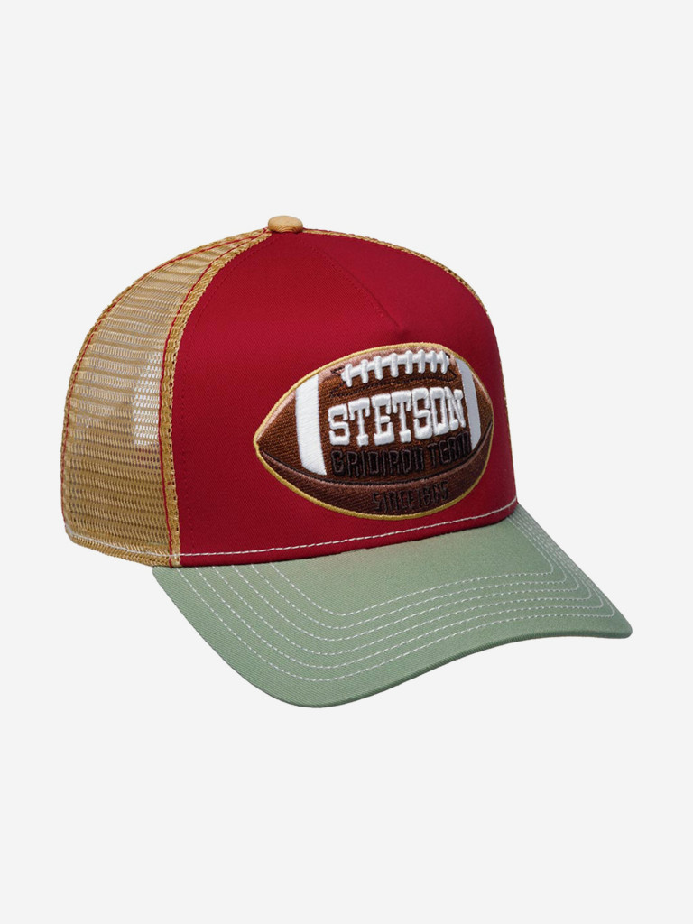 Бейсболка с сеточкой STETSON 7751178 TRUCKER CAP COLLEGE FOOTBALL (оливковый)