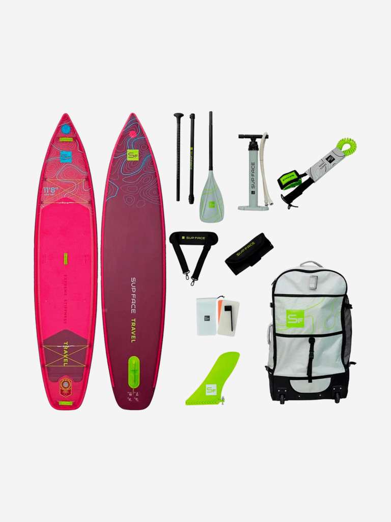 Сапборд SUP face Travel 11.8x30x5 2025, 356x76x12 см, 10 кг