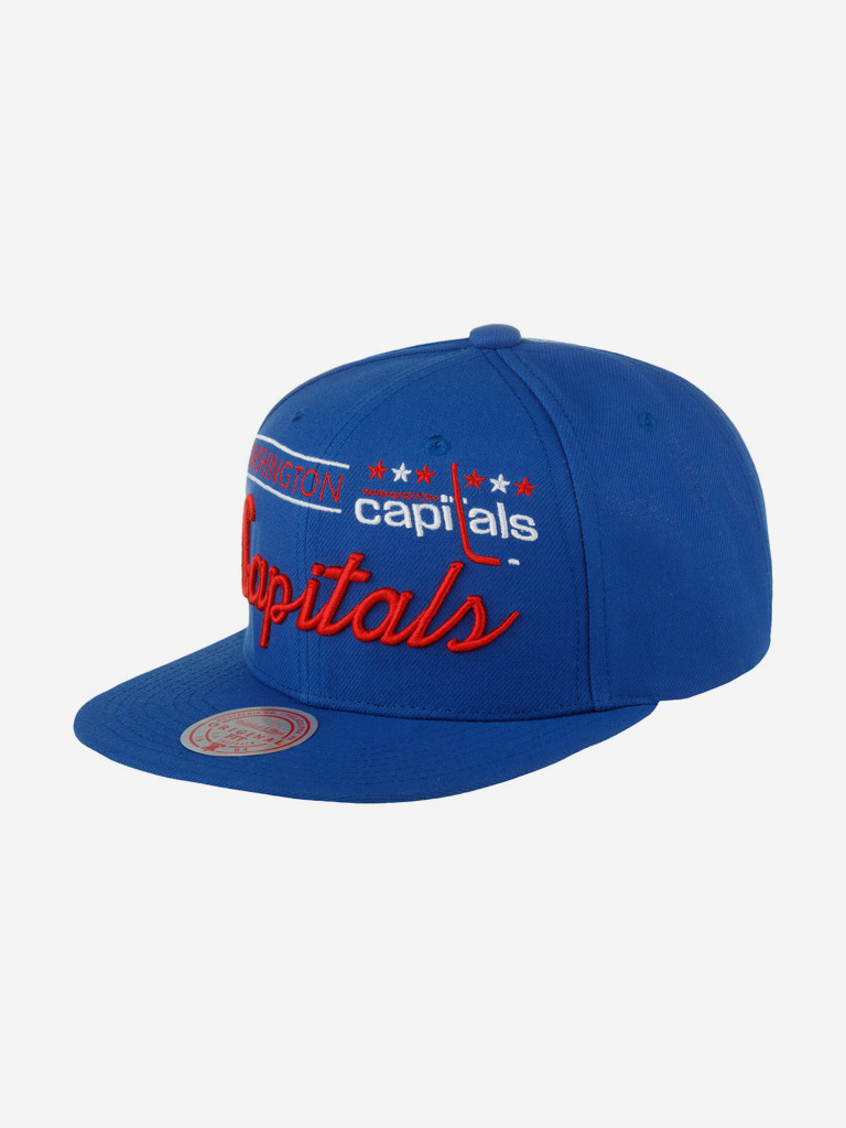 Бейсболка с прямым козырьком MITCHELL NESS 6HSSLD21213-WCABLUE Washington Capitals NHL (синий)