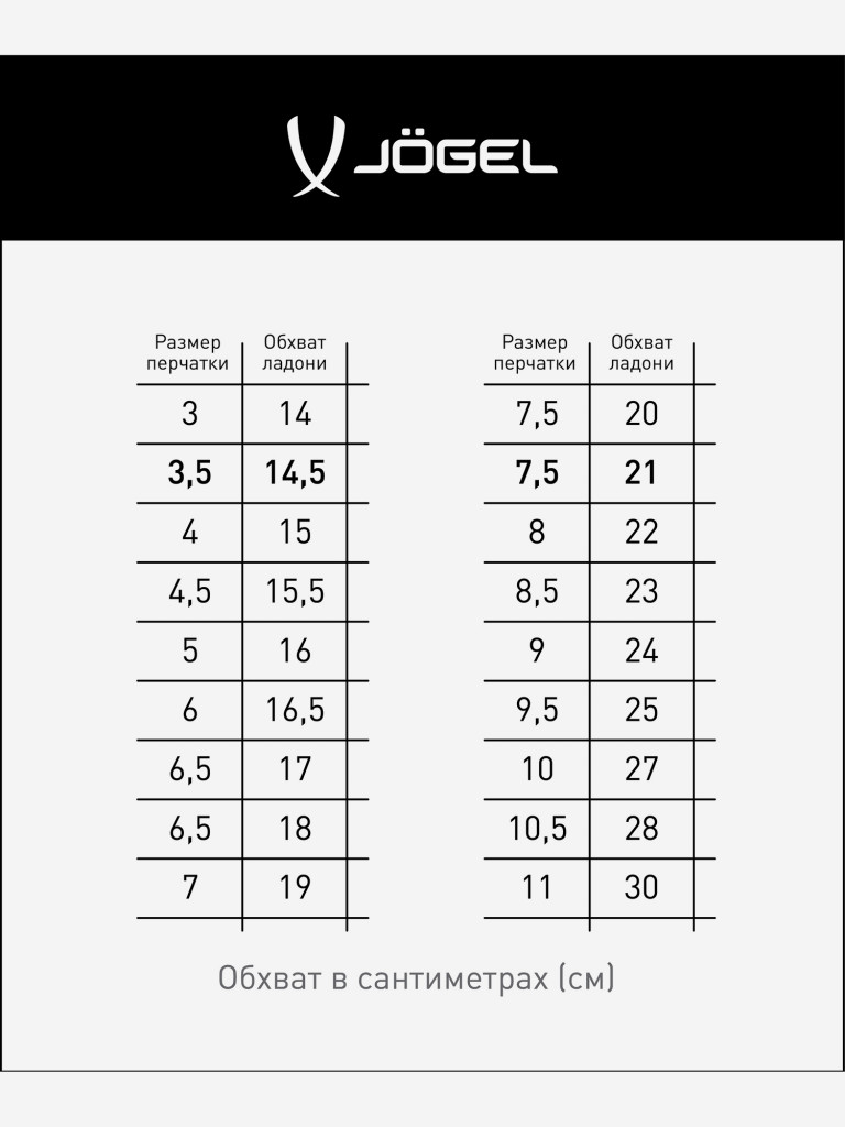 Перчатки вратарские Jogel MAGNUM Sala EL4, белый