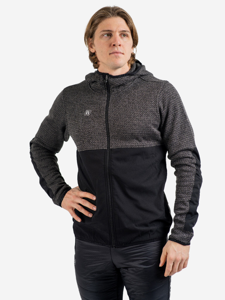 Кофта спортивная NoName Fleece Jacket UX 24 Black флисовая с капюшоном