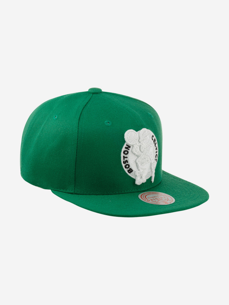 Бейсболка с прямым козырьком MITCHELL NESS 6HSSMM20254-BCEKYGN Boston Celtics NBA (зеленый)