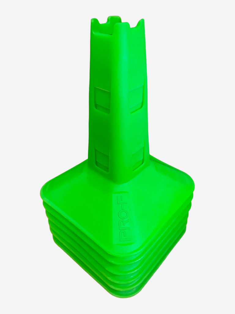 Конусы тренировочные Agility Cones PRO-F, EVA, светло-зеленый, комплект 6 шт.