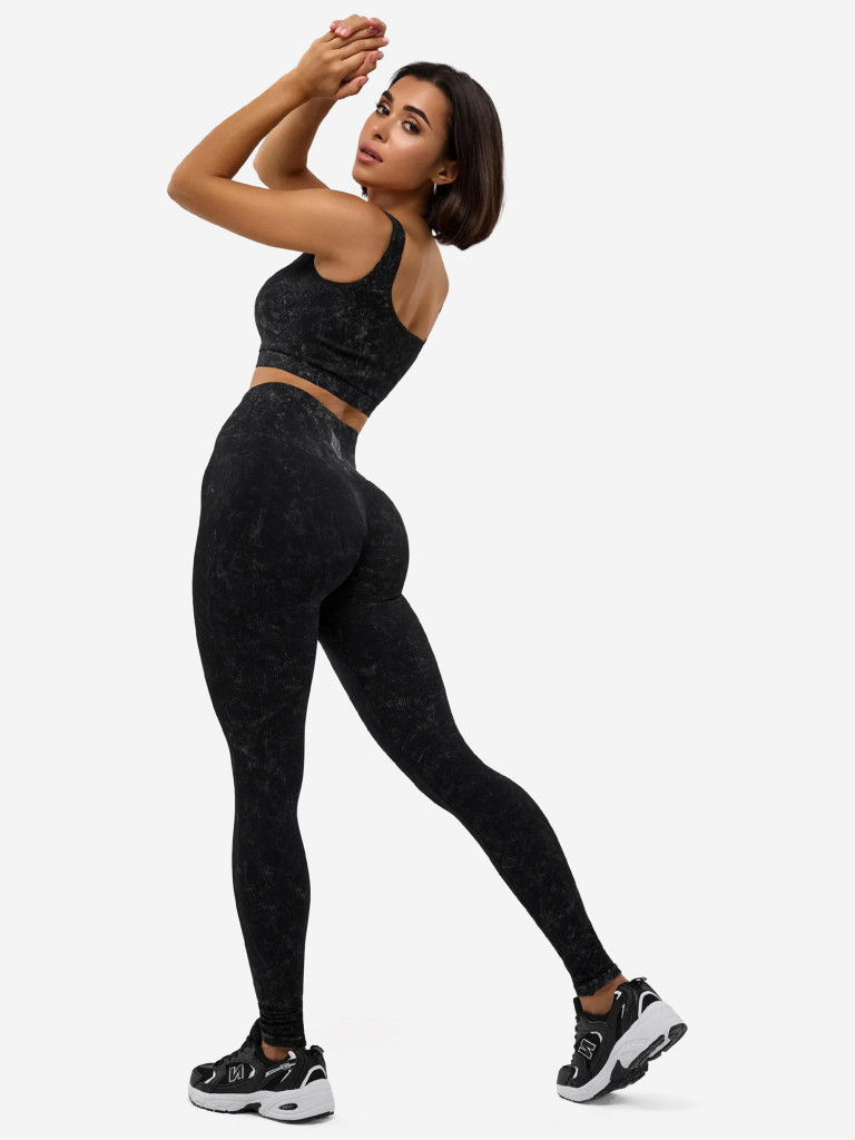 Лосины женские Bona Fide: Marble Leggings "Black"