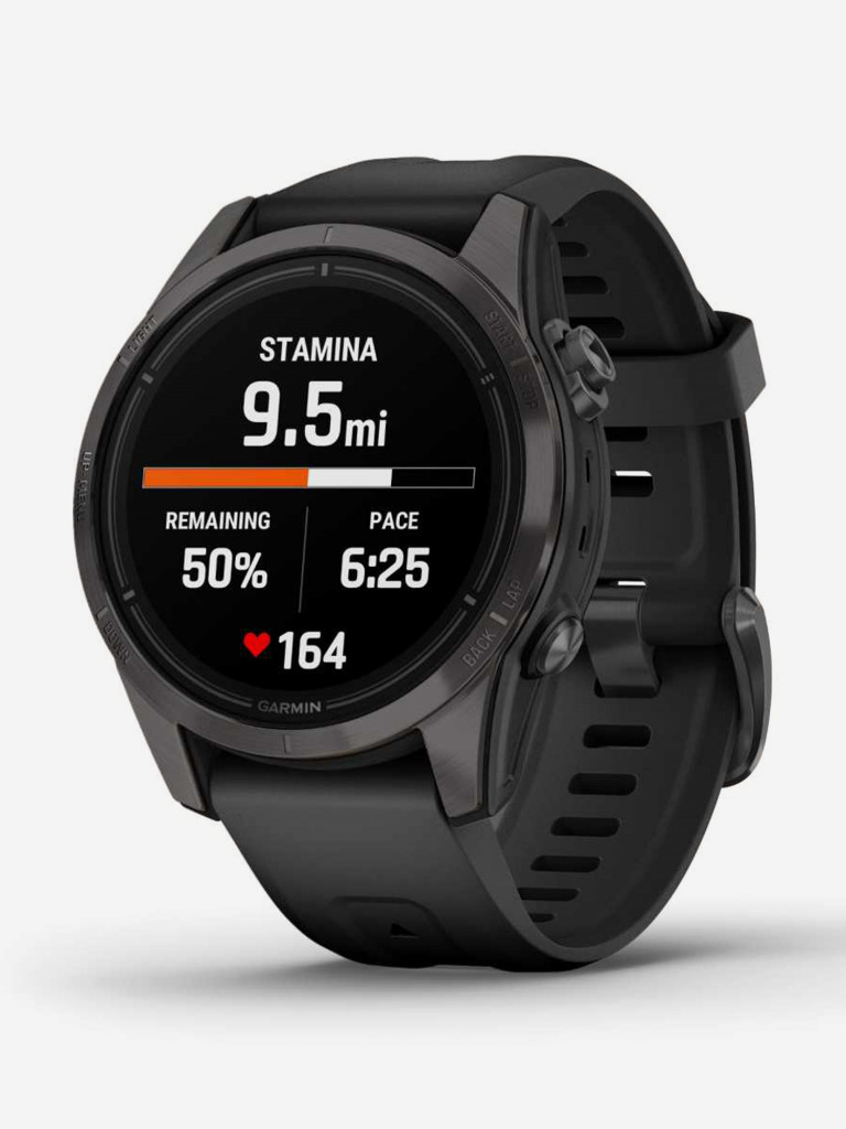 Спортивные часы Garmin EPIX PRO (Gen 2) Sapphire Edition 42 мм, титановый, угольно-серый, DLC, черный ремешок