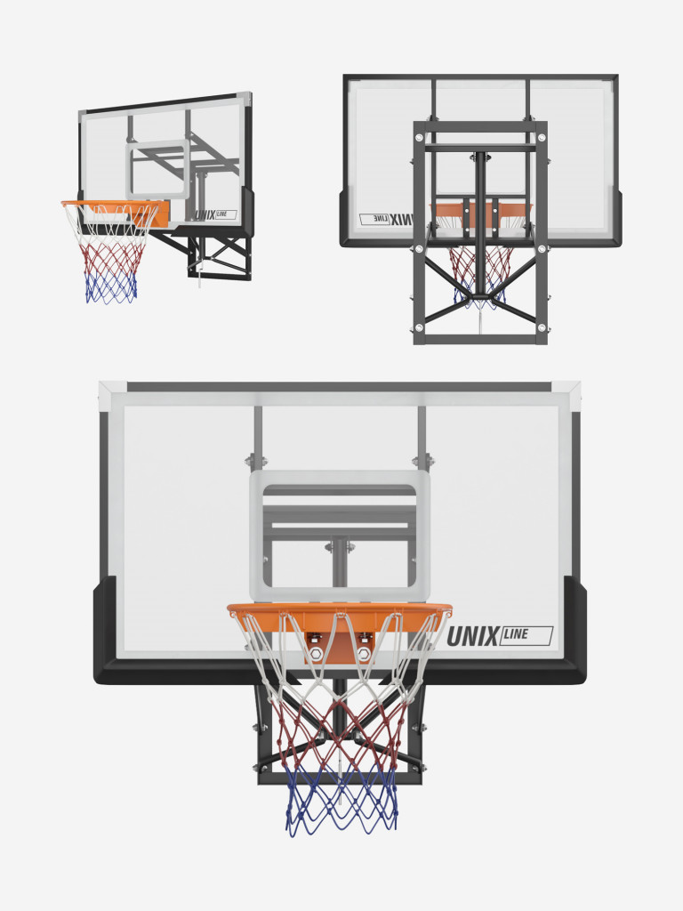 Баскетбольный щит регулируемый UNIX Line B-Backboard-PC 50"x32" R45