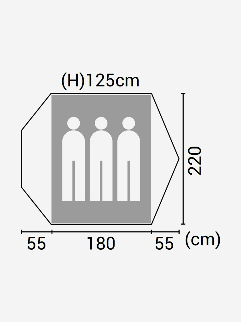 Палатка 3-местная Naturehike