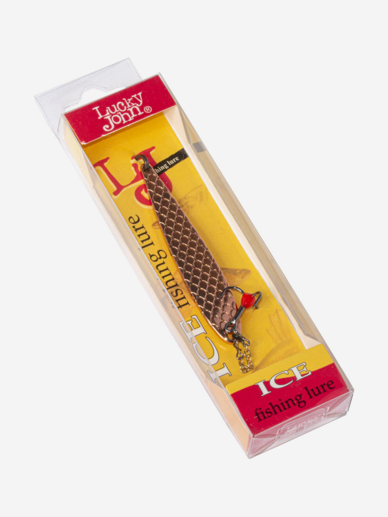 Блесна вертикальная зимняя Lucky John DIAMOND BLADE с цепочкой и тройником 61мм C блистер