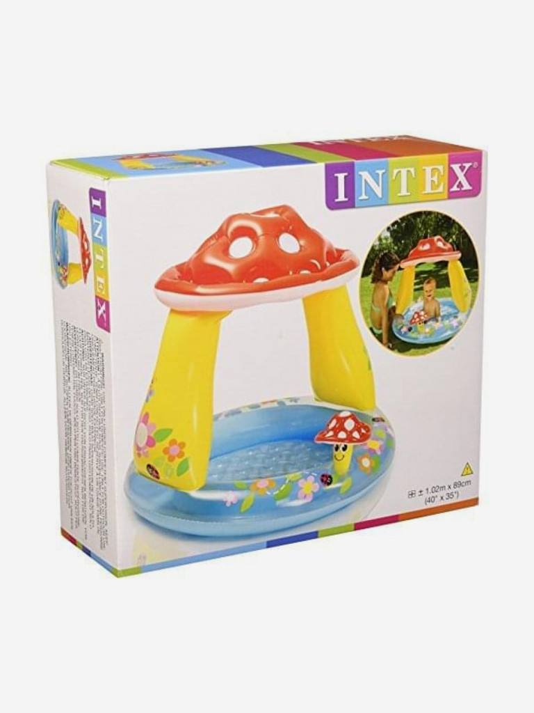 Надувной детский бассейн Intex Mushroom Baby 57114 (102x89см)