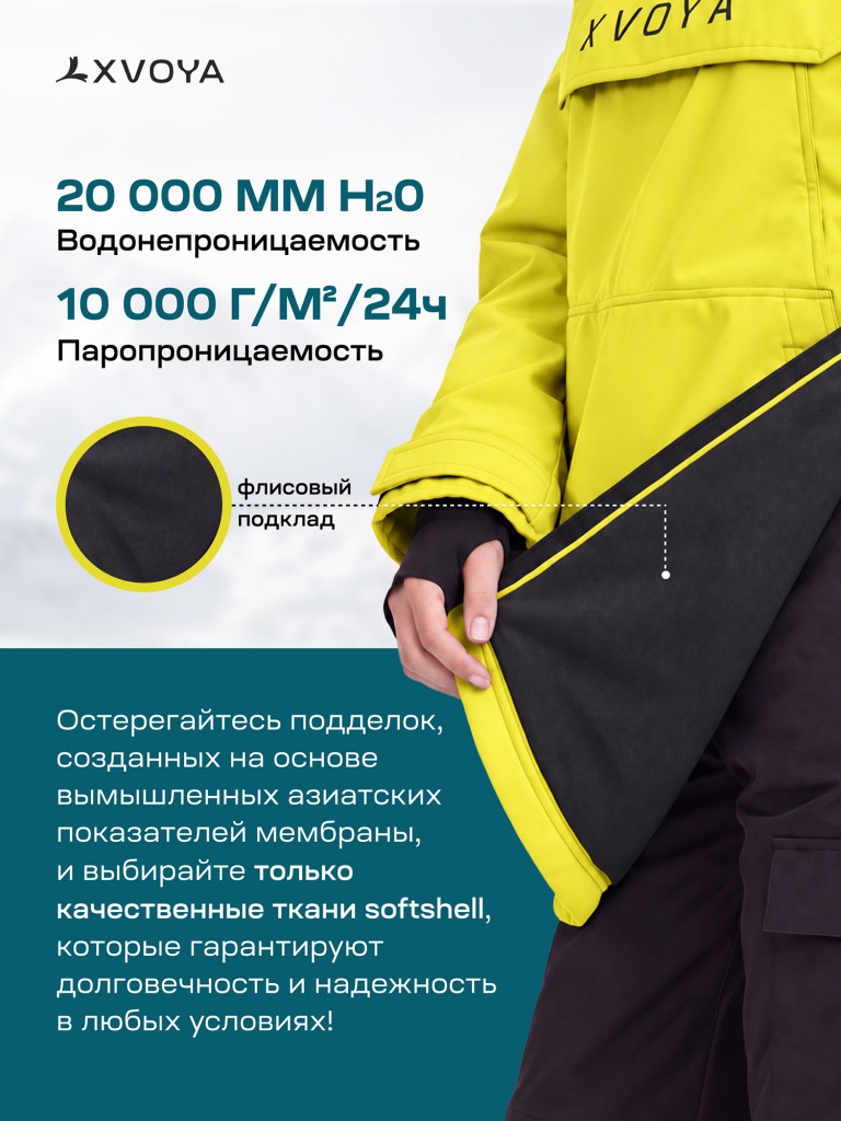 Анорак сноубордический XVOYA Base желтый