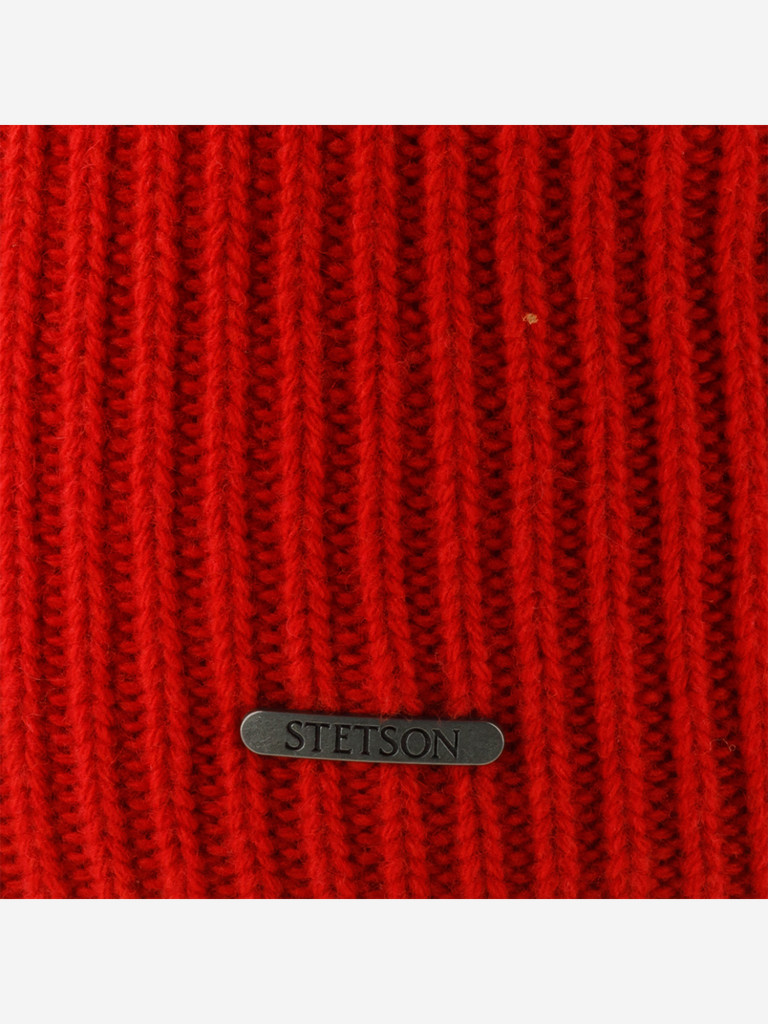 Шапка с отворотом STETSON 8599382 BEANIE WOOL (красный)