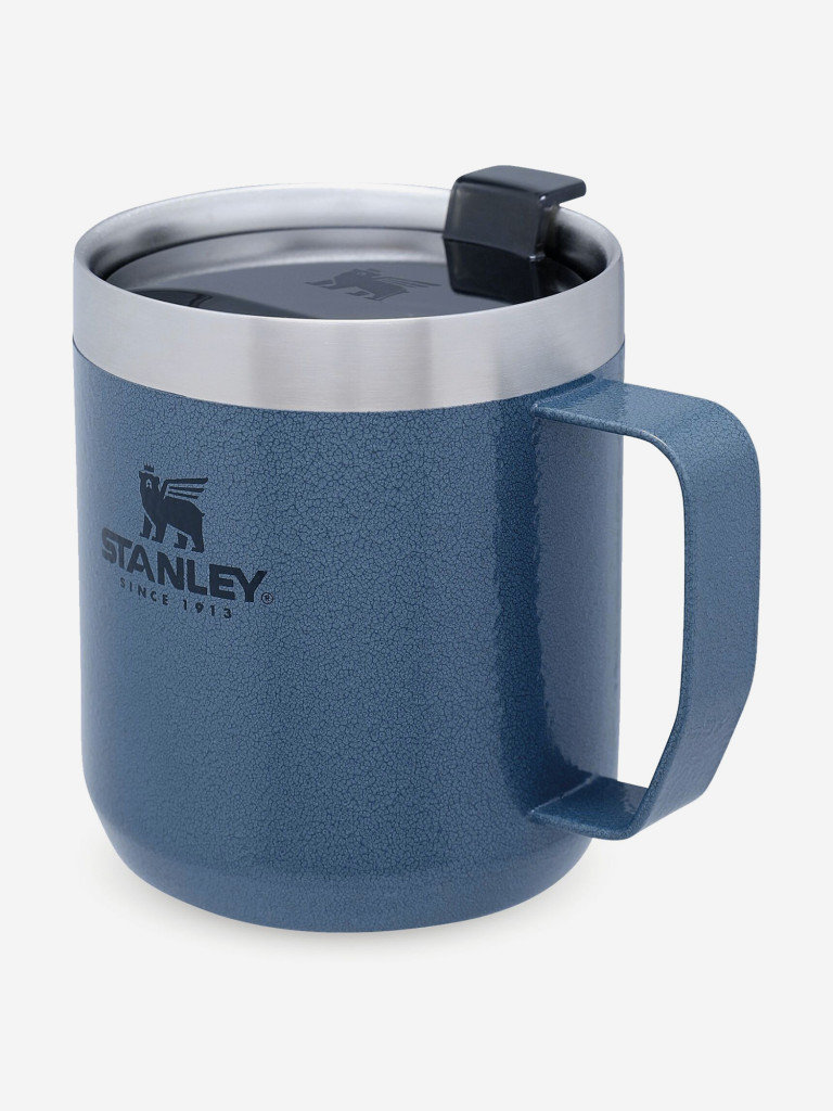 Термокружка Stanley Classic, 350 мл, синяя, с ручкой и крышкой