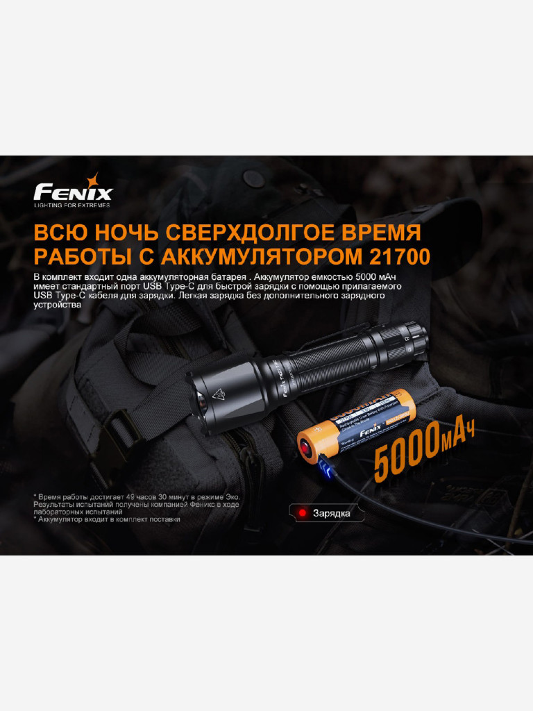 Фонарь Fenix ручной TK22TAC, 1800 Лм
