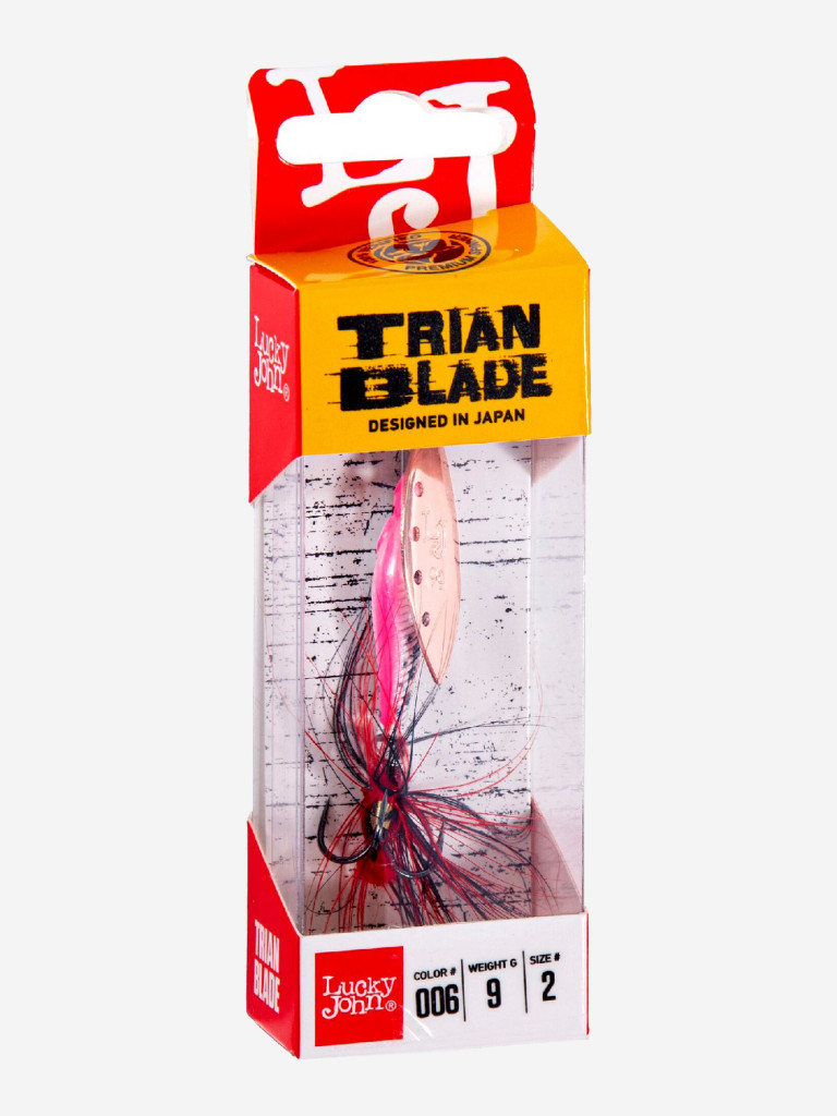 Блесна вращающаяся Lucky John TRIAN BLADE LONG, вес 9 г