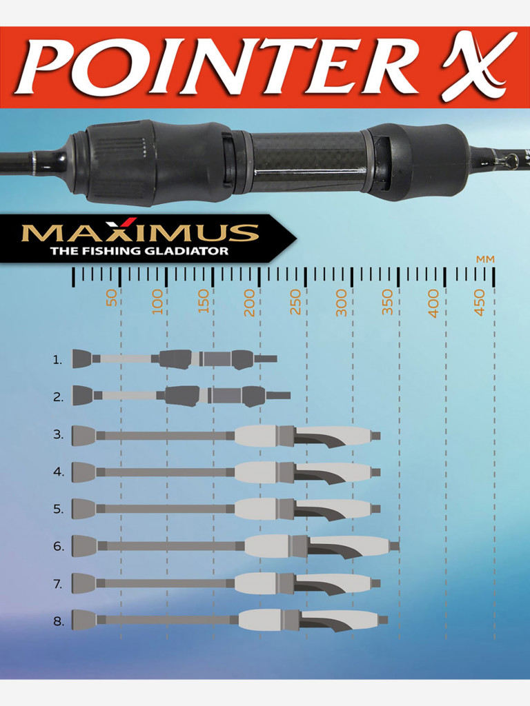 Спиннинг для наноджига Maximus POINTER-X NJ 165XUL 1.65m 0,3-1,5g мормышинг