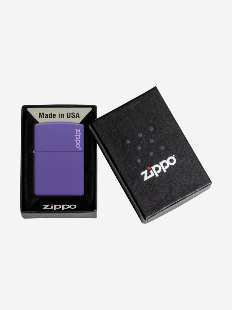 Зажигалка бензиновая ZIPPO 237ZL Classic Logo Purple Matte