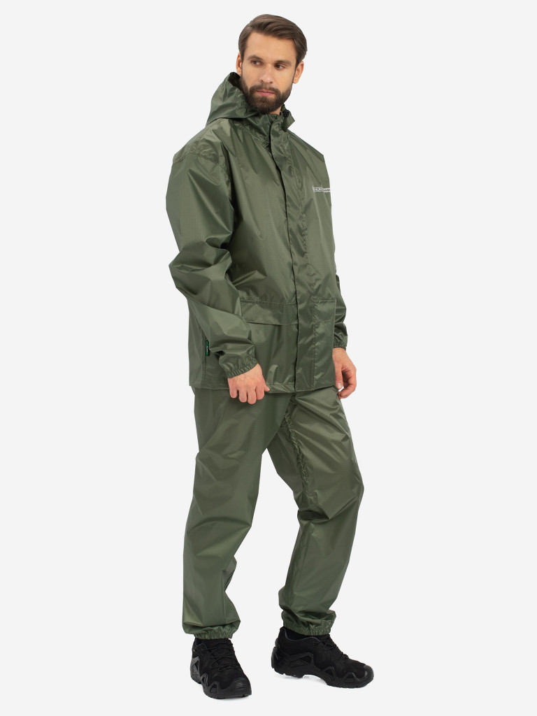 Костюм-дождевик мужской Huntsman ВВЗ Склон-2 для рыбалки и охоты, ткань таффета 3000 мм вод.ст.
