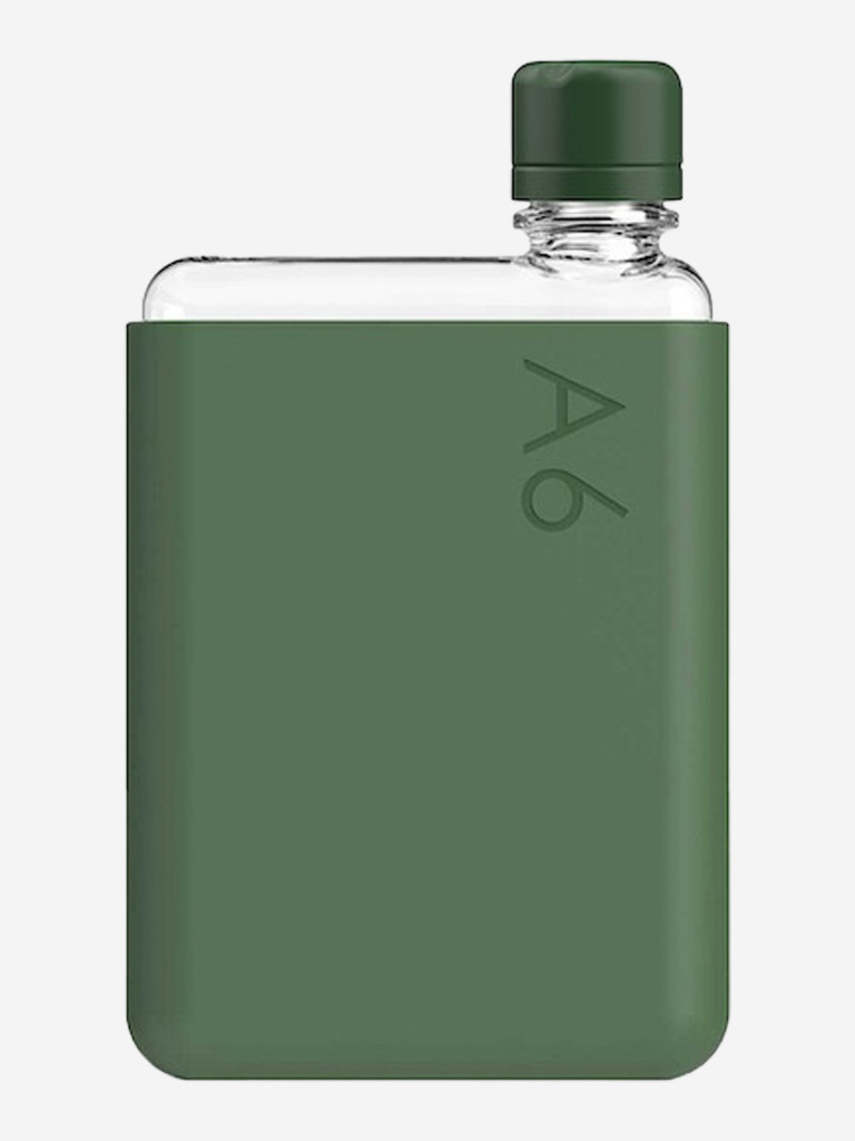 Бутылка с силиконовым чехлом Memobottle A6, Moss Green