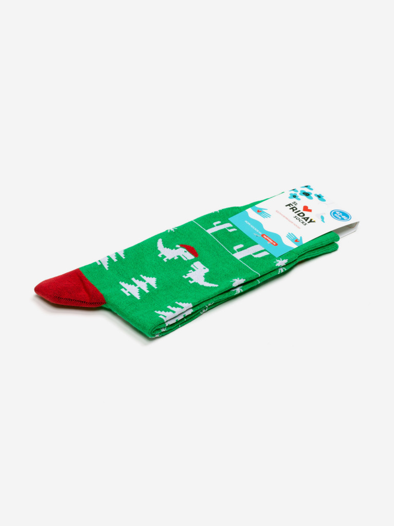 Новогодние носки St.Friday Socks с динозаврами