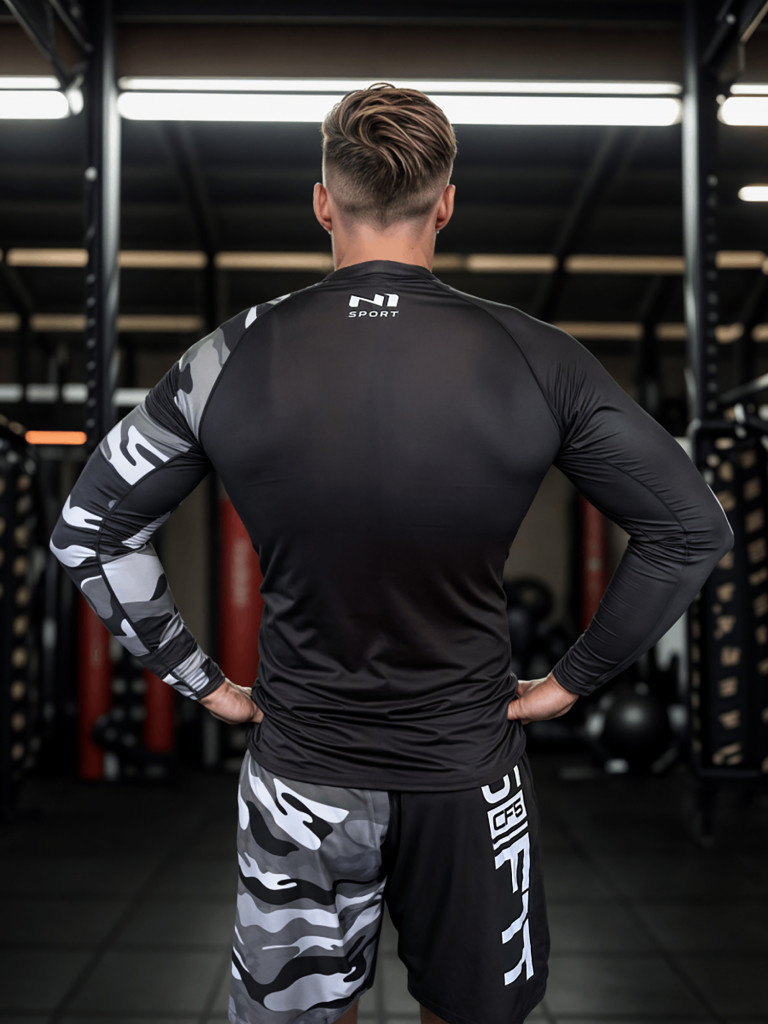 Рашгард спортивный мужской Military camouflage N1Sport