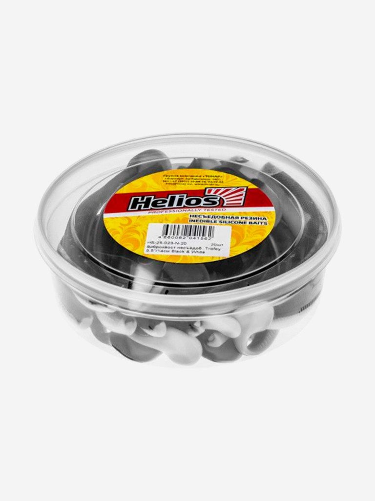 Мягкая приманка Helios Trofey, 5,5'' / 14 см, Black & White, 20 шт (HS-25-023-N-20)