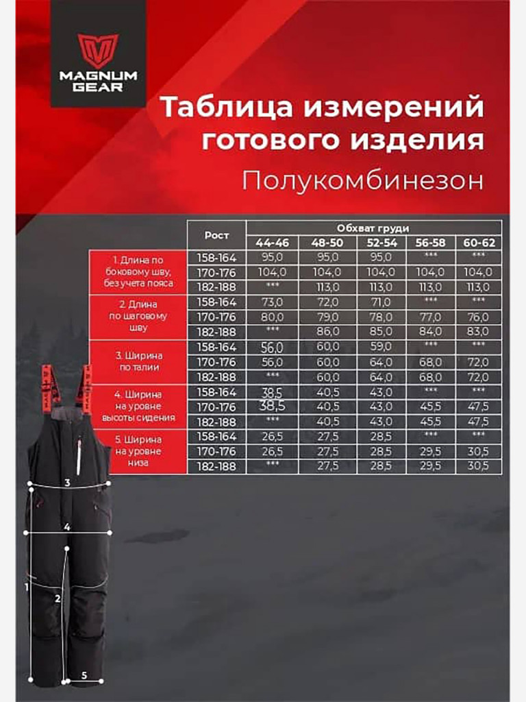 Костюм мужской MAGNUM GEAR EXTREME 2 -50°С красный/черный