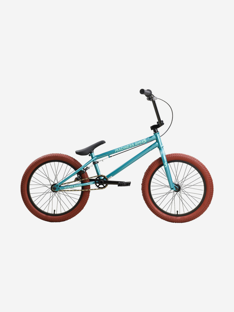 Велосипед подростковый Stark Madness BMX 5 бирюзовый/зеленый/коричневый