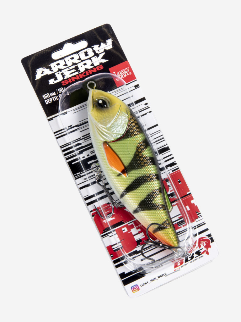 Воблер LUCKY JOHN BBS Original ARROW JERK S 015 см, джерк для крупного хищника