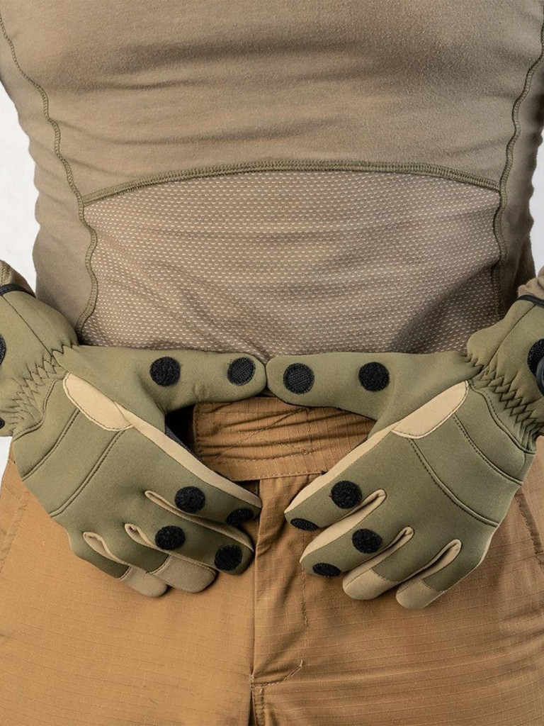 Перчатки для рыбалки и охоты Helios FISHER неопреновые, на липучке