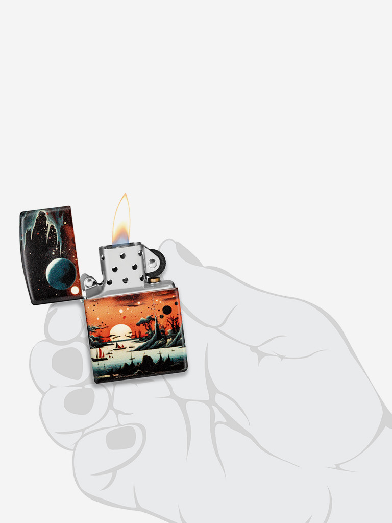 Зажигалка бензиновая ветроустойчивая Zippo Galactic Landscape Design 540 Matte