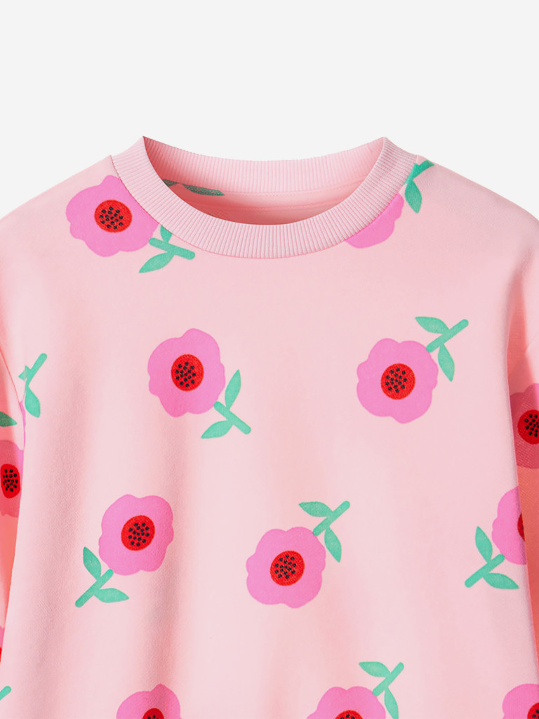 Свитшот с цветочным принтом для девочек TOTTI KIDS