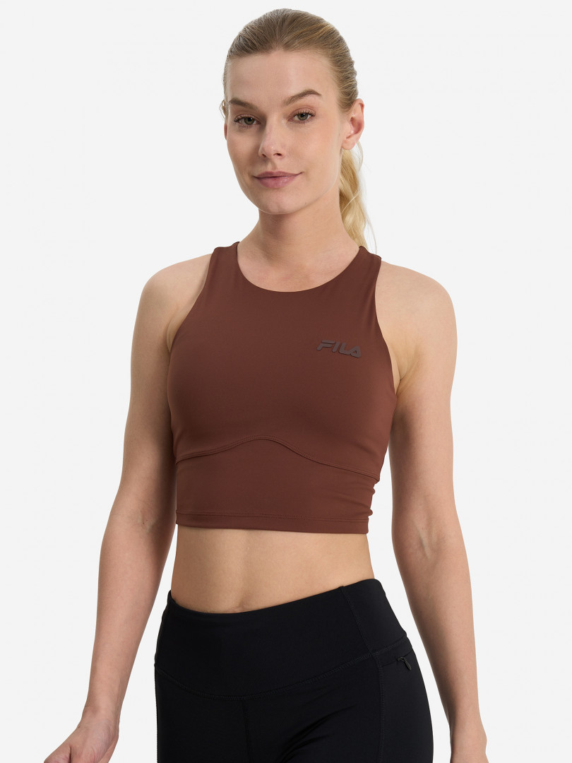 фото Спортивный топ бра fila, коричневый