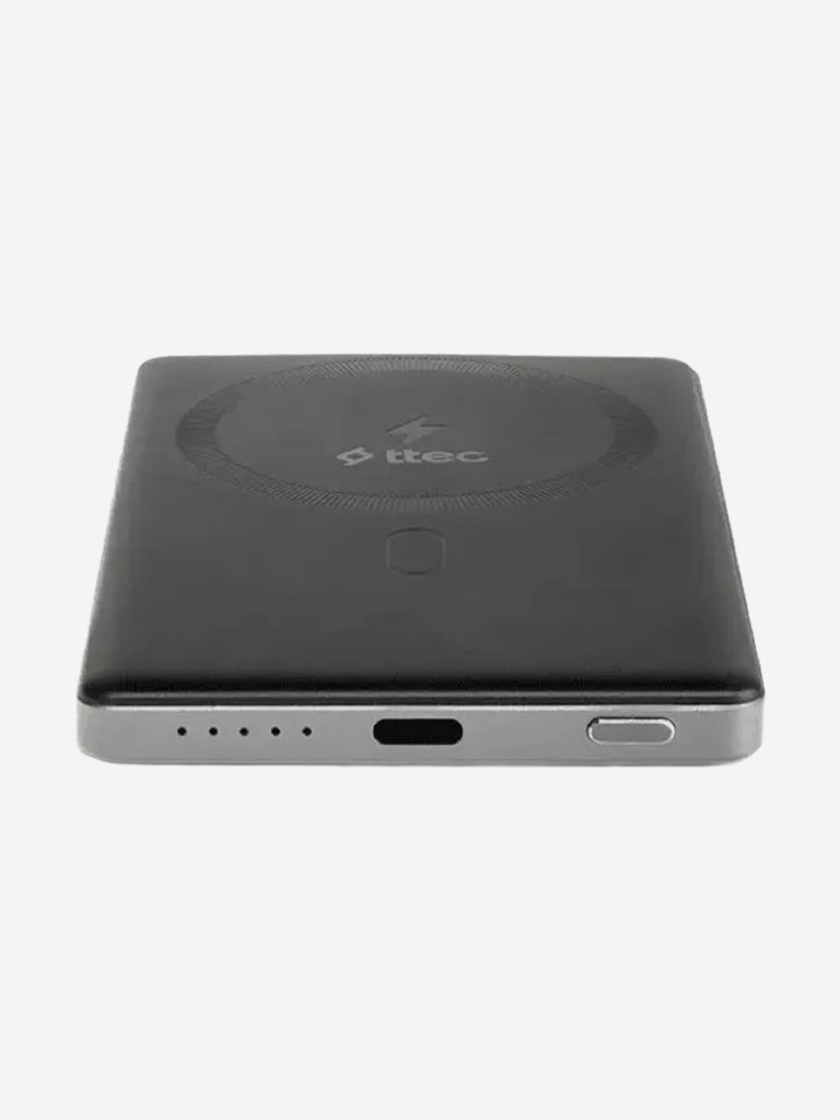 Внешний аккумулятор TTEC ReCharger M 5000mAh MagSafe Compatible USB-C PD 20W Wireless Powerbank. Цвет: серый