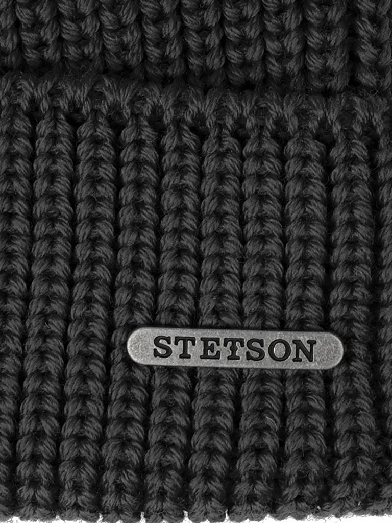 Шапка с отворотом STETSON 8599345 BEANIE MERINO (серый)