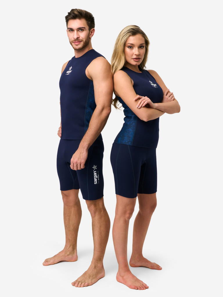 Шорты неопреновые мужские 2мм на затяжке для водного спорта SARGAN Sport