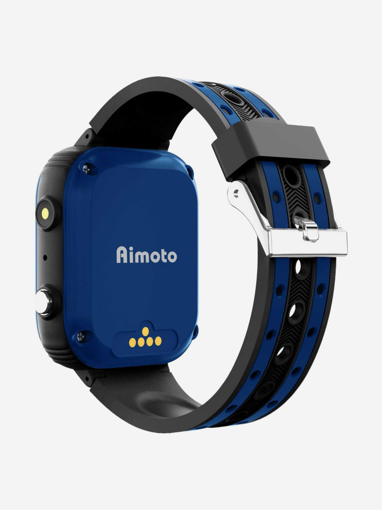 Смарт-часы Кнопка Жизни Aimoto Pro Indigo 4G, 1.44", черный/синий/черный/синий, 9500102