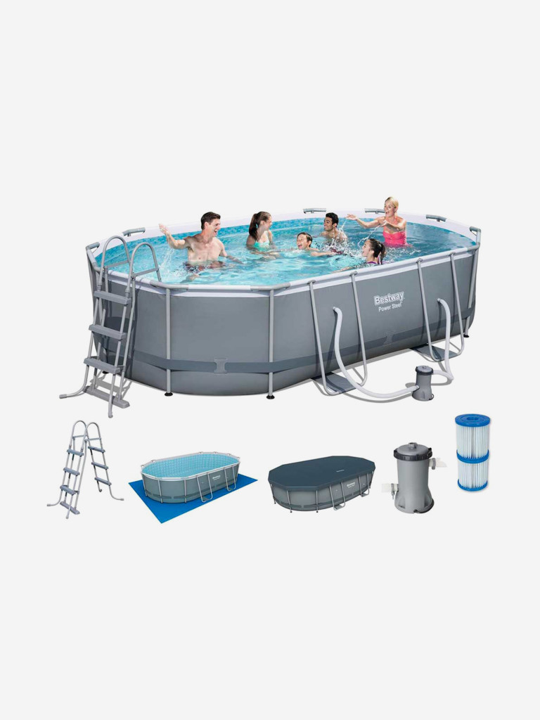 Каркасный овальный бассейн Bestway 56448 (488х305х107см)