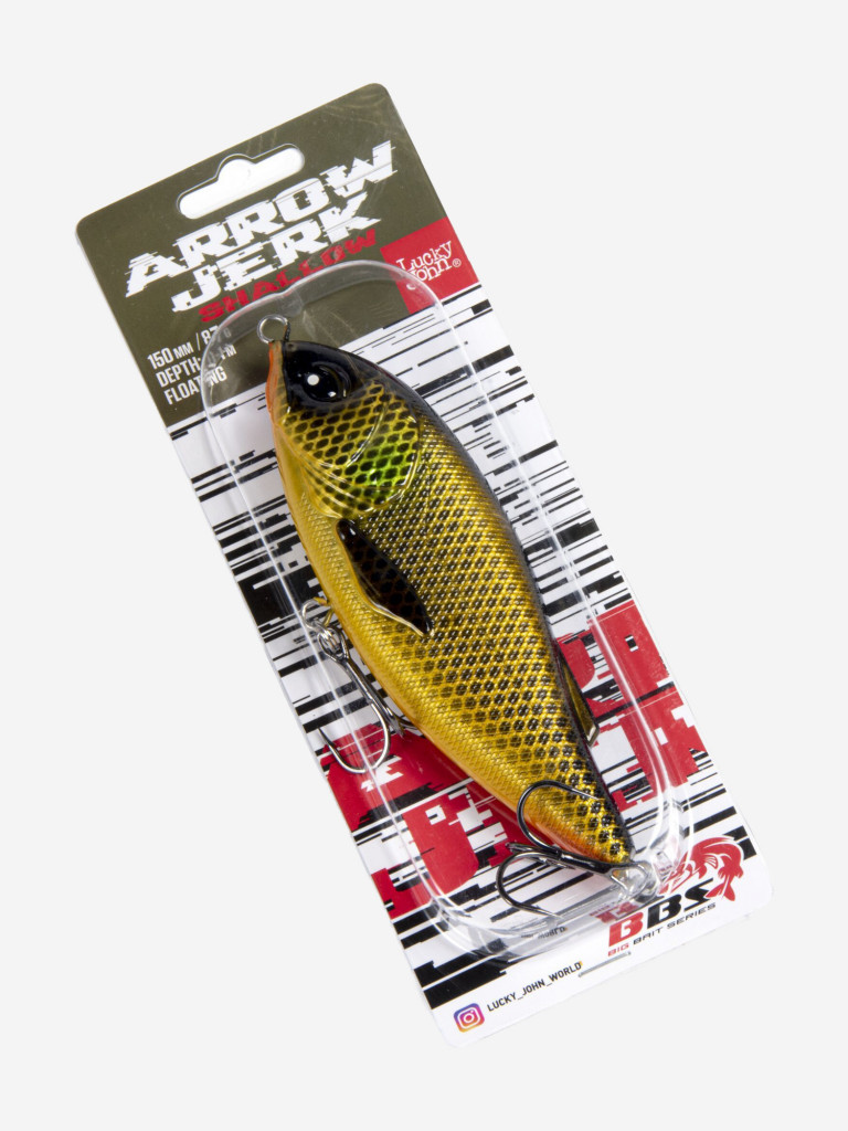 Воблер LUCKY JOHN BBS Original ARROW JERK F 015 см, джерк для крупного хищника