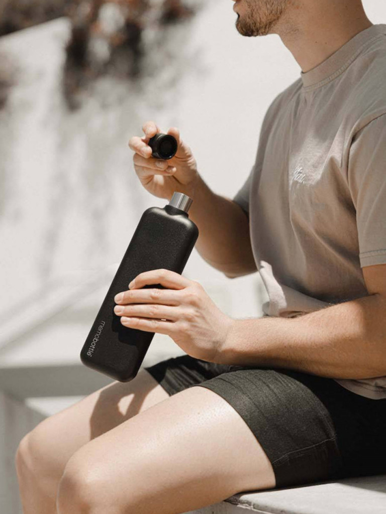 Бутылка из нержавеющей стали Memobottle SLIM, Black