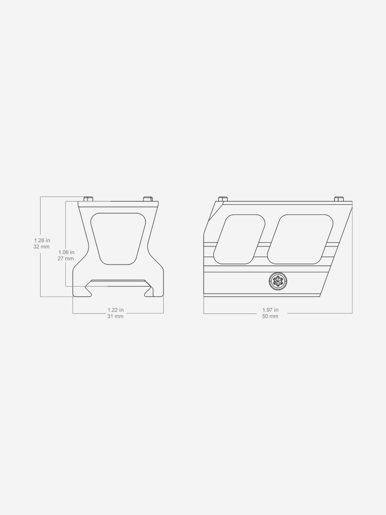 Кронштейн для прицела Vector Optics TEK Picatinny Riser Mount, высокий, для Frenzy/Victoptics
