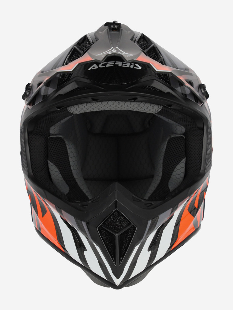 Мотошлем кроссовый взрослый Acerbis STEEL CARBON 22-06 Black/Orange