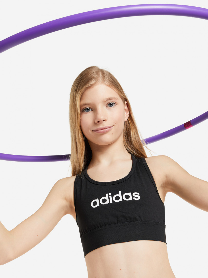 Спортивный топ бра для девочек adidas 26009670299 Черный, размер 128,140,152,164, фото 1