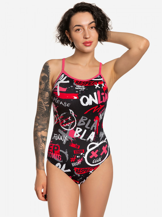 Женский купальник спортивный антихлор Mad Wave Nera PBT H1