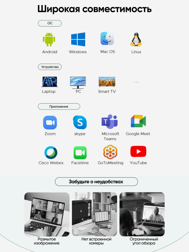 Веб-камера UGREEN CM825